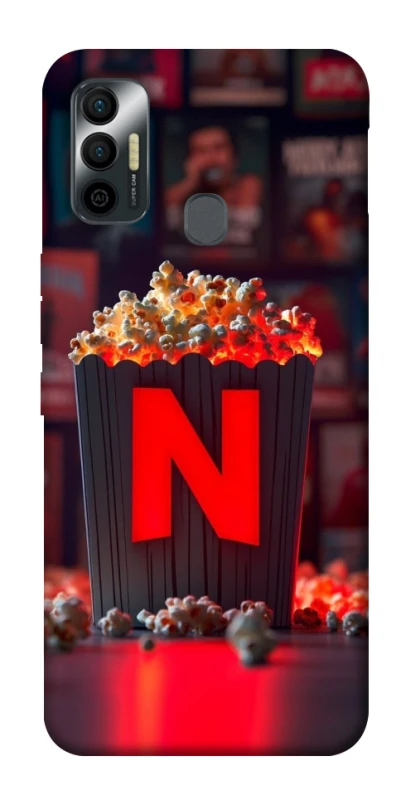 Чехол на TECNO Spark 7 Netflix and popcorn фото 1 из 1
