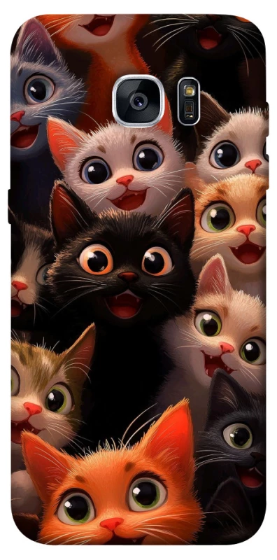 Чохол на Samsung G935F Galaxy S7 Edge happy cats фото 1 з 1