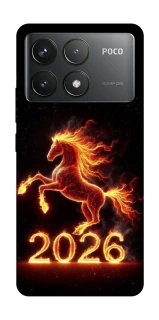 Чохол на Xiaomi Poco F6 Pro Red Fire Horse ver.1 фото 1 з 1