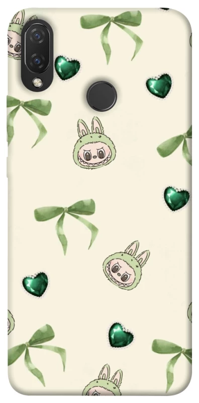 Чохол на Huawei P Smart+ (nova 3i) Labubu Green Heart фото 1 з 1