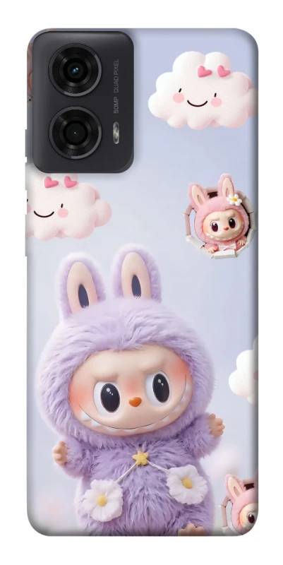 Чохол на Motorola Moto G04 Labubu & clouds фото 1 з 1