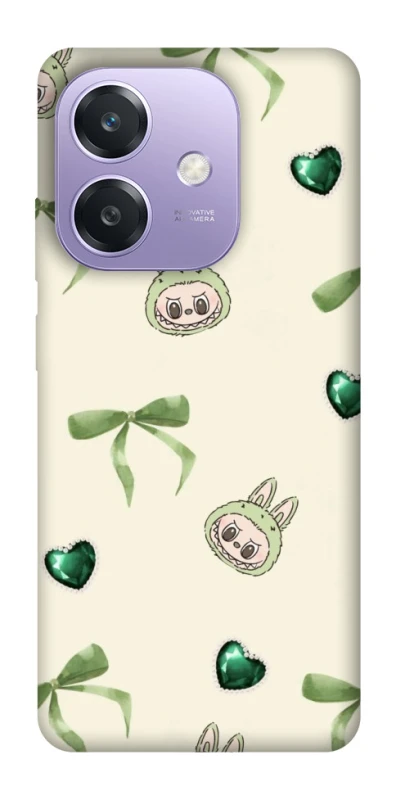 Чохол на Oppo A40m Labubu Green Heart фото 1 з 1