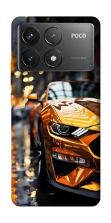 Чохол на Xiaomi Poco F6 Pro Golden sports car фото 1 з 1