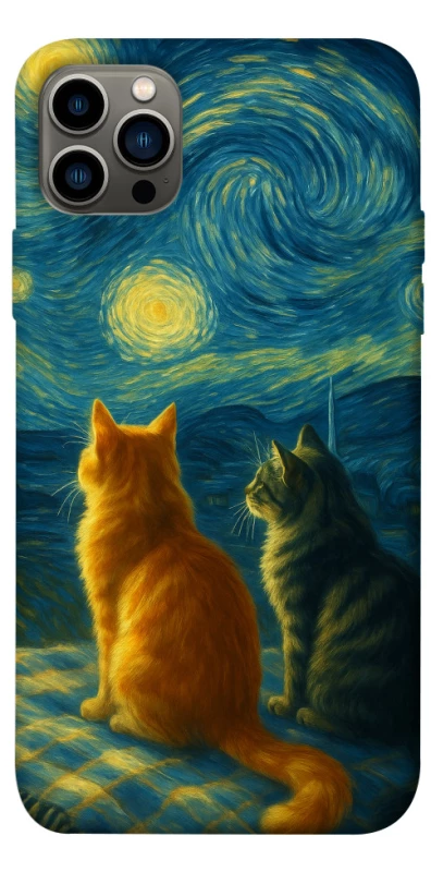 Чохол на Apple iPhone 12 Pro (6.1") Cats under the stars фото 1 з 1
