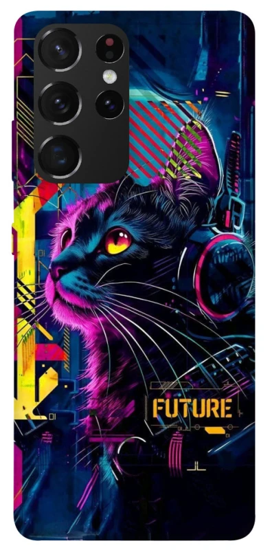 Чохол на Samsung Galaxy S21 Ultra Cyber Cat v2 фото 1 з 1