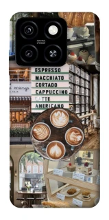 Чохол на ZTE Blade A55 4G Coffee collage ver.5 фото 1 з 1