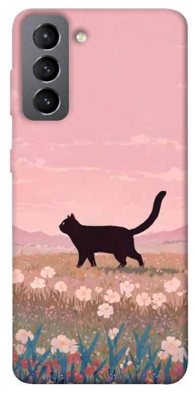 Чохол на Samsung Galaxy S21 FE cat on a field фото 1 з 1