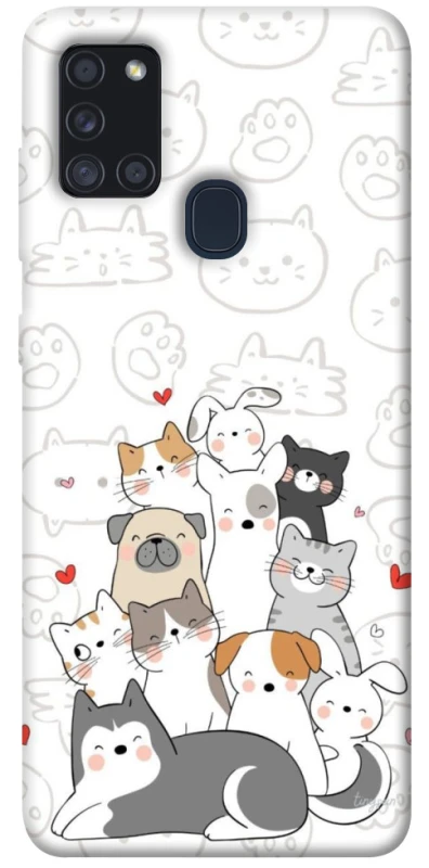 Чохол на Samsung Galaxy A21s Funny Pets фото 1 з 1