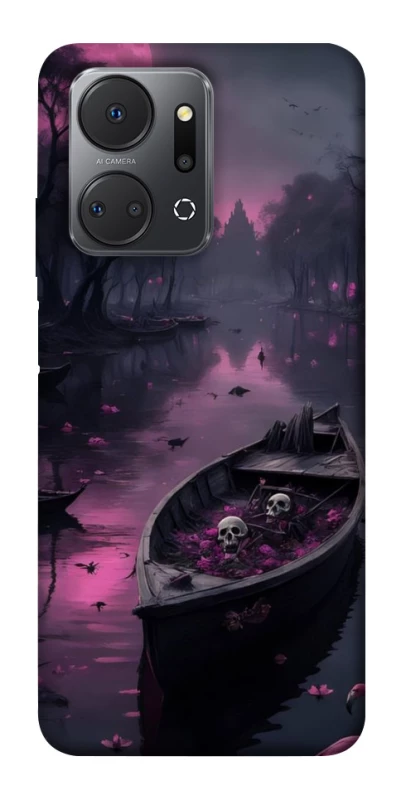 Чехол на Huawei Honor X7a Boat and flamingo фото 1 из 1