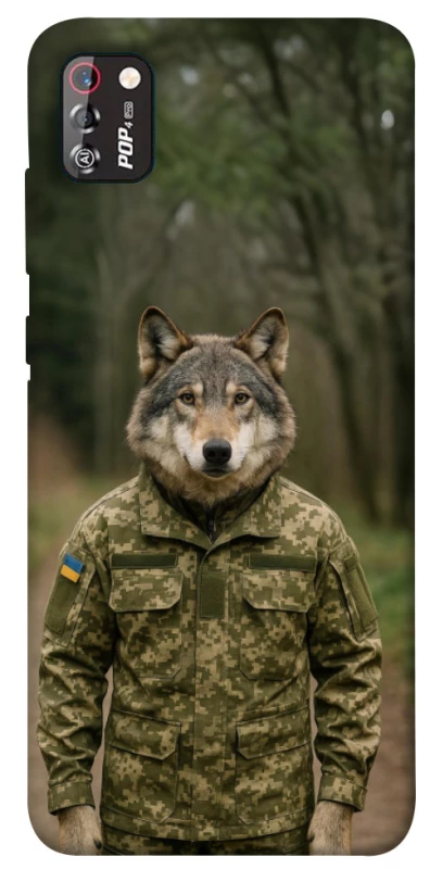 Чохол на TECNO POP 4 Pro Вовк захисник фото 1 з 1