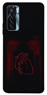 Чехол на TECNO Camon 17 Pro Красное сердце фото 1 из 1