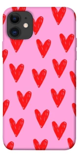 Чехол на Apple iPhone 11 (6.1") Red hearts 2 фото 1 из 1