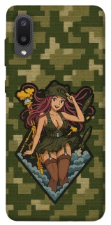 Чехол на Samsung Galaxy A02 Military Waifu фото 1 из 1