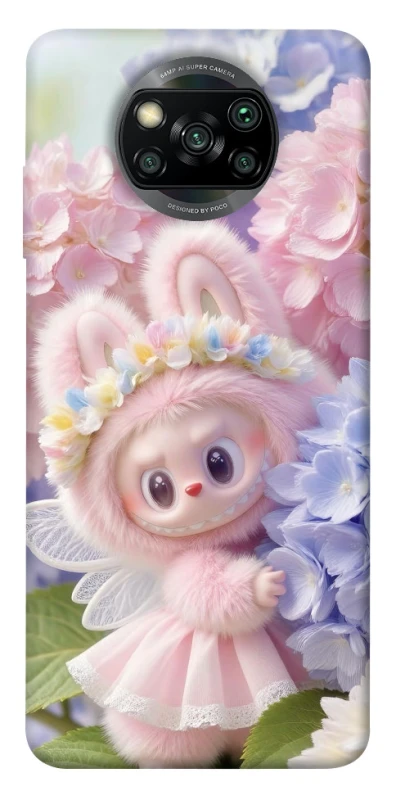 Чохол на Xiaomi Poco X3 NFC / Poco X3 Pro Labubu & Flowers ver.1 фото 1 з 1