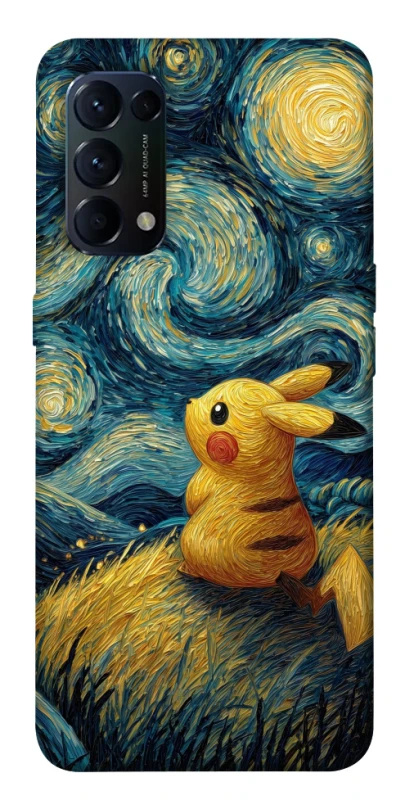 Чохол на Oppo Reno 5 4G Pikachu and Van Gogh фото 1 з 1