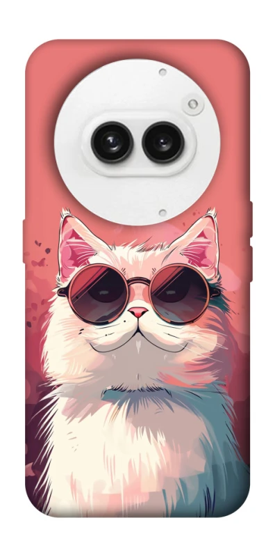 Чехол на Nothing Phone (2a) Сat with glasses фото 1 из 1