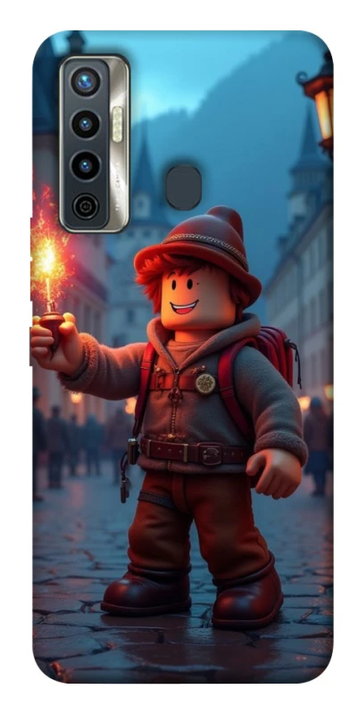 Чохол на TECNO Camon 17 Roblox Fire Logo Blue Flames фото 1 з 1