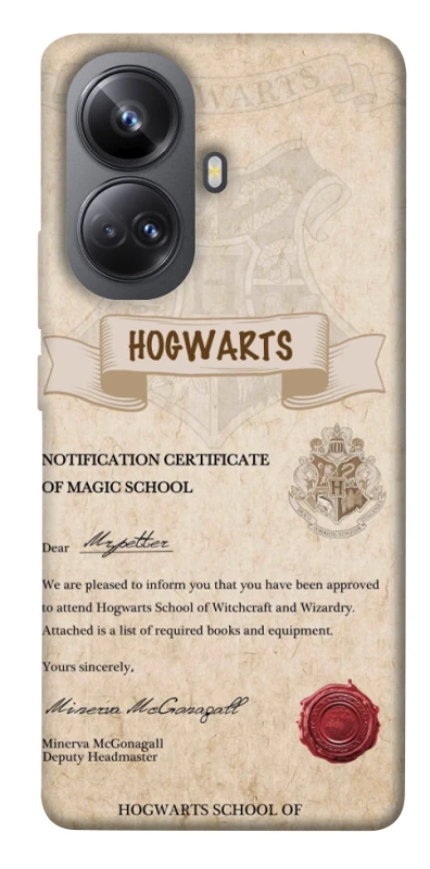 Чехол на Realme 10 Pro+ The Hogwarts acceptance letter фото 1 из 1