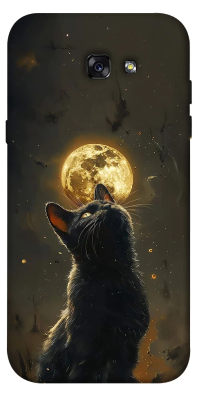 Чохол на Samsung A720 Galaxy A7 (2017) Кіт під місяцем v2 фото 1 з 1