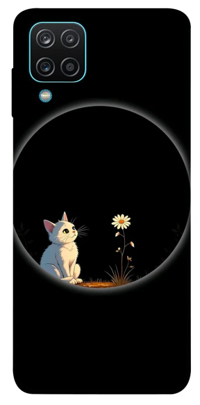 Чохол на Samsung Galaxy M12 Cat and flower фото 1 з 1