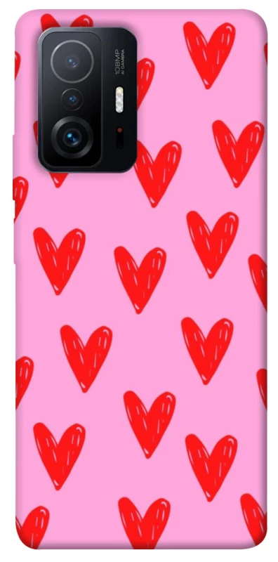 Чохол на Xiaomi 11T / 11T Pro Red hearts 2 фото 1 з 1
