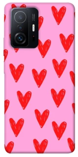 Чехол на Xiaomi 11T / 11T Pro Red hearts 2 фото 1 из 1