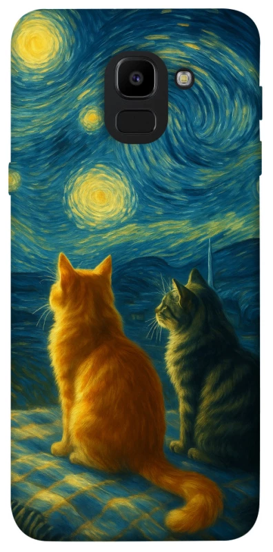 Чохол на Samsung J600F Galaxy J6 (2018) Cats under the stars фото 1 з 1
