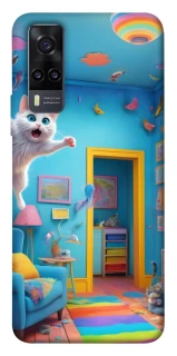 Чохол на Vivo Y31 crazy cat фото 1 з 1