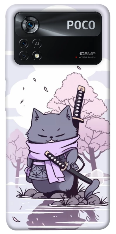 Чохол на Xiaomi Poco X4 Pro 5G Samurai cat фото 1 з 1