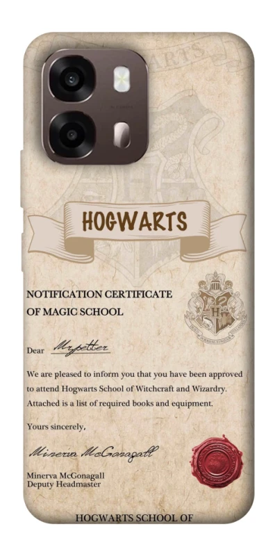 Чохол на Oppo A6 The Hogwarts acceptance letter фото 1 з 2