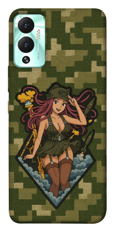 Чохол на Infinix Hot 12 Play Military Waifu фото 1 з 1