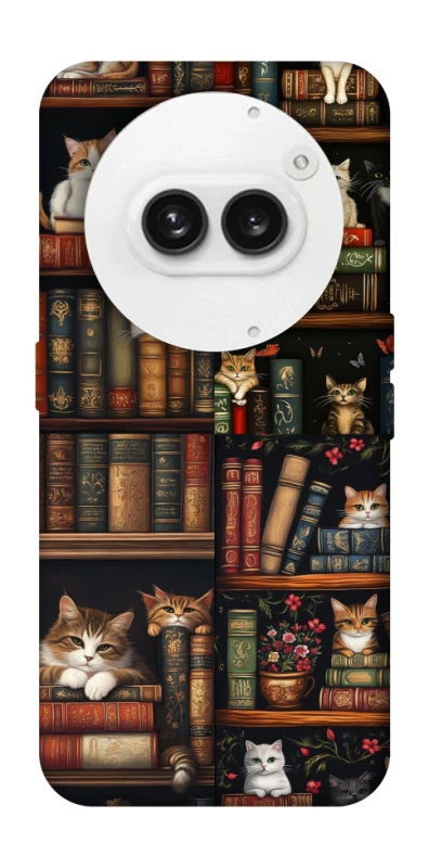 Чехол на Nothing Phone (2a) Cats & Books фото 1 из 1