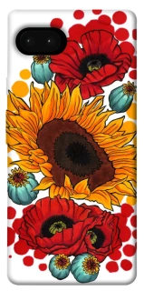 Чехол на Google Pixel 7a Подсолнечники и маки фото 1 из 1