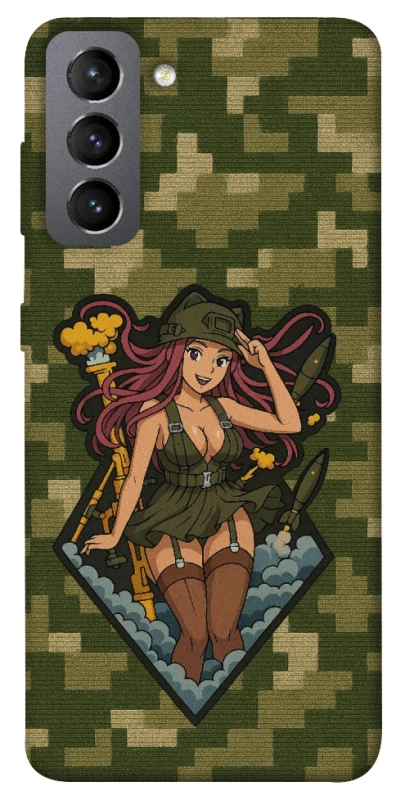Чохол на Samsung Galaxy S21 FE Military Waifu фото 1 з 1