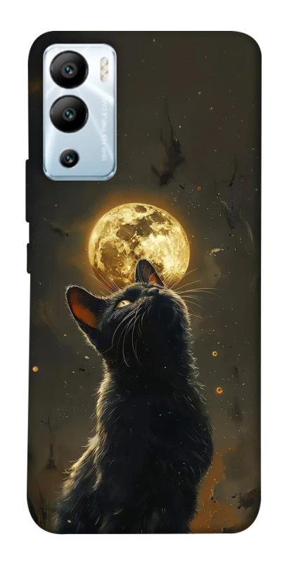 Чохол на Infinix Hot 12i Кіт під місяцем v2 фото 1 з 1