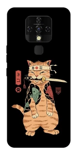 Чехол на TECNO Camon 16 SE Кот-самурай фото 1 из 1