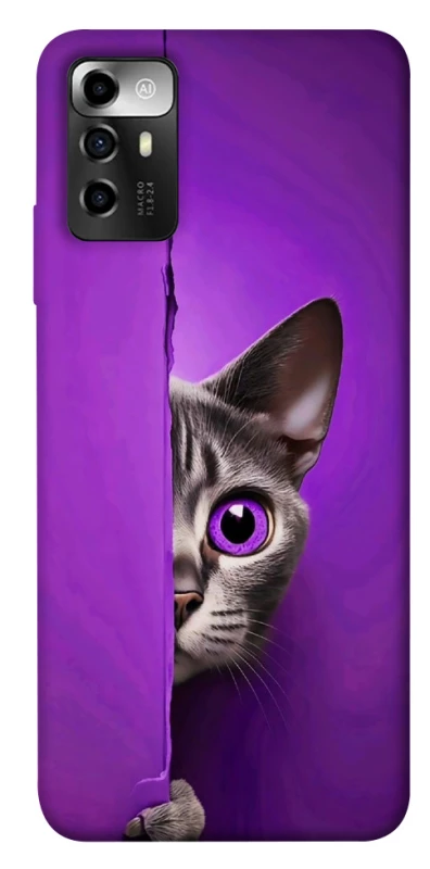 Чехол на ZTE Blade A72 Кот-подглядыватель фото 1 из 1