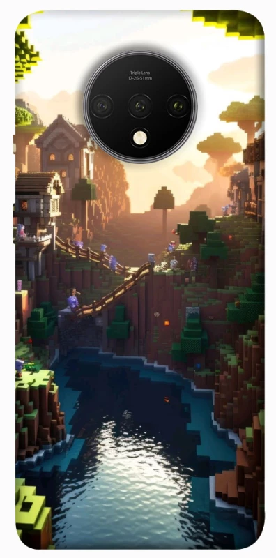 Чохол на OnePlus 7T Minecraft sunset фото 1 з 1