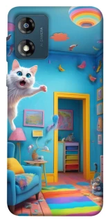 Чохол на Motorola Moto E13 crazy cat фото 1 з 1