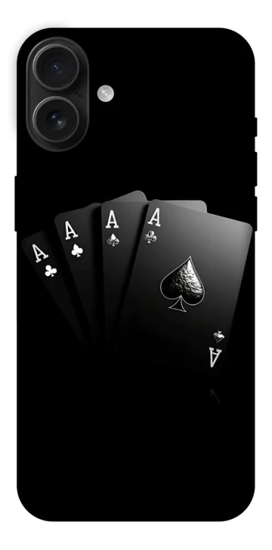 Чехол на Apple iPhone 16 Plus Black Cards фото 1 из 1