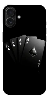 Чехол на Apple iPhone 16 Plus Black Cards фото 1 из 1