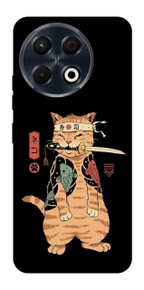 Чехол на TECNO Spark 30 Pro (KL7) Кот-самурай фото 1 из 1