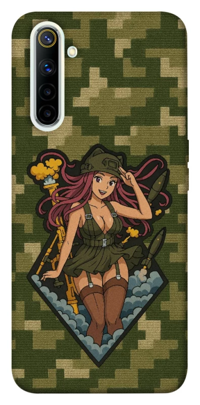 Чохол на Realme 6 Military Waifu фото 1 з 1