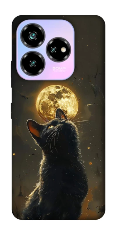 Чохол на ZTE Nubia V60 Desing Кіт під місяцем v2 фото 1 з 1