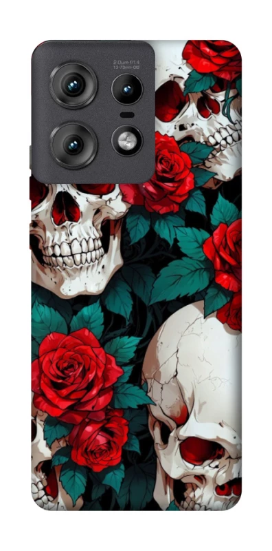 Чохол на Motorola Edge 50 Pro skull and rose фото 1 з 1
