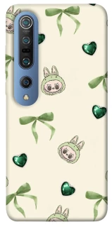Чехол на Xiaomi Mi 10 / Mi 10 Pro Labubu Green Heart фото 1 из 1