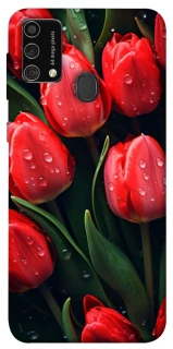 Чохол на Samsung Galaxy M21s Червоні тюльпани фото 1 Чохол на Samsung Galaxy M21s Червоні тюльпани фото 1 з 1