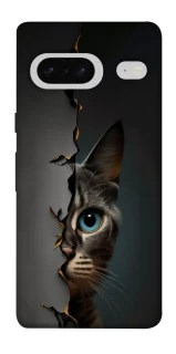 Чехол на Google Pixel 7 Кот-подглядыватель v2 фото 1 из 1