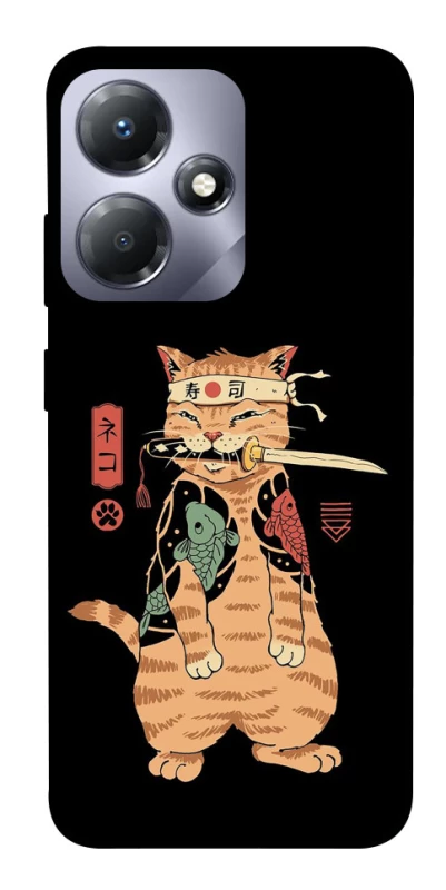 Чохол на Infinix Hot 30 Play Кіт-самурай фото 1 з 1