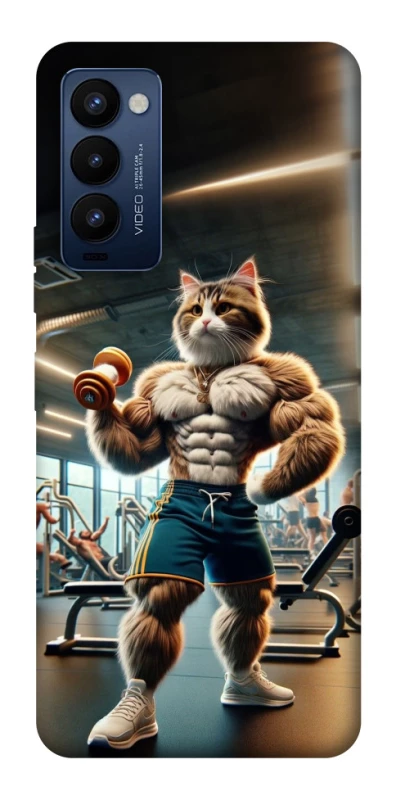 Чехол на TECNO Camon 18 Pro Качок кот фото 1 из 1